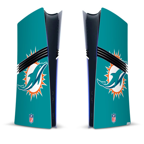 NFL Miami Dolphins Oversize Vinyl Sticker Skin Decal Cover for Sony PS5 Pro Digital Edition Console