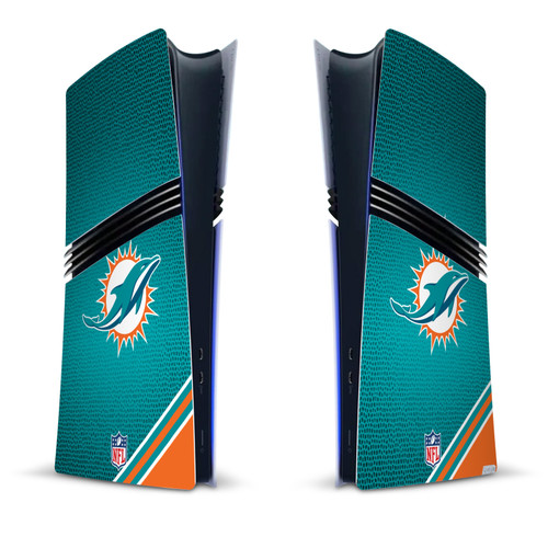NFL Miami Dolphins Stripe Vinyl Sticker Skin Decal Cover for Sony PS5 Pro Digital Edition Console