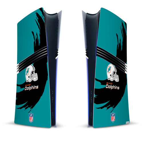 NFL Miami Dolphins Sweep Stroke Vinyl Sticker Skin Decal Cover for Sony PS5 Pro Digital Edition Console