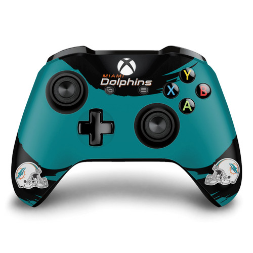 NFL Miami Dolphins Sweep Stroke Vinyl Sticker Skin Decal Cover for Microsoft Xbox One S / X Controller