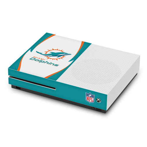 NFL Miami Dolphins Side Details Vinyl Sticker Skin Decal Cover for Microsoft Xbox One S Console