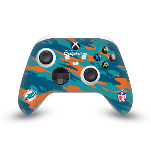 NFL Miami Dolphins Camou Vinyl Sticker Skin Decal Cover for Microsoft Xbox Series X / Series S Controller