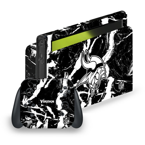 NFL Minnesota Vikings Marble Vinyl Sticker Skin Decal Cover for Nintendo Switch OLED Bundle
