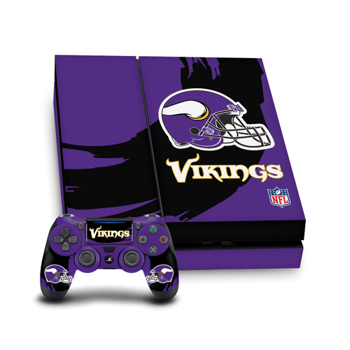 NFL Minnesota Vikings Sweep Stroke Vinyl Sticker Skin Decal Cover for Sony PS4 Console & Controller