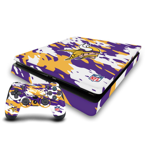 NFL Minnesota Vikings Camou Vinyl Sticker Skin Decal Cover for Sony PS4 Slim Console & Controller