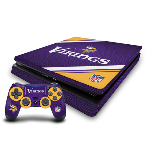 NFL Minnesota Vikings Stripe Vinyl Sticker Skin Decal Cover for Sony PS4 Slim Console & Controller