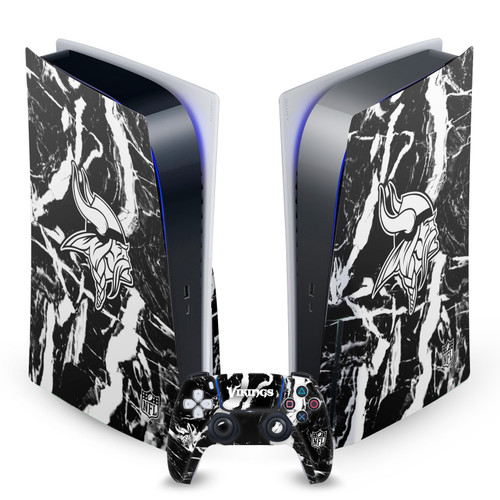 NFL Minnesota Vikings Marble Vinyl Sticker Skin Decal Cover for Sony PS5 Disc Edition Bundle