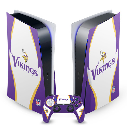 NFL Minnesota Vikings Side Details Vinyl Sticker Skin Decal Cover for Sony PS5 Disc Edition Bundle