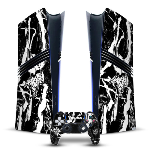 NFL Minnesota Vikings Marble Vinyl Sticker Skin Decal Cover for Sony PS5 Pro Digital Edition Bundle