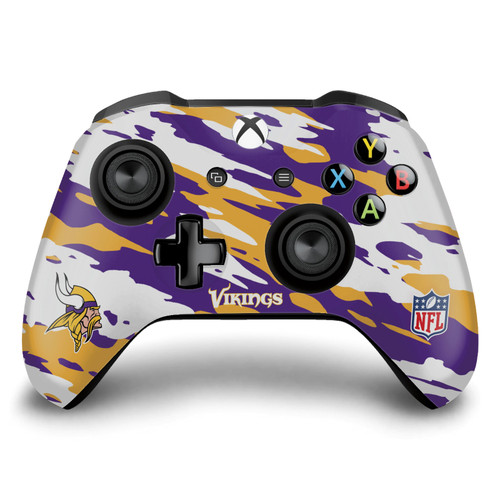 NFL Minnesota Vikings Camou Vinyl Sticker Skin Decal Cover for Microsoft Xbox One S / X Controller