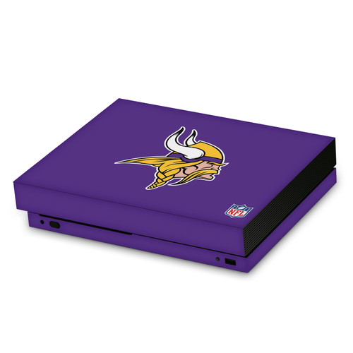 NFL Minnesota Vikings Plain Vinyl Sticker Skin Decal Cover for Microsoft Xbox One X Console