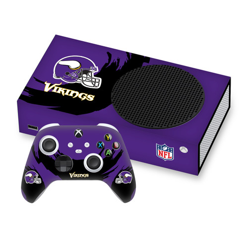 NFL Minnesota Vikings Sweep Stroke Vinyl Sticker Skin Decal Cover for Microsoft Series S Console & Controller