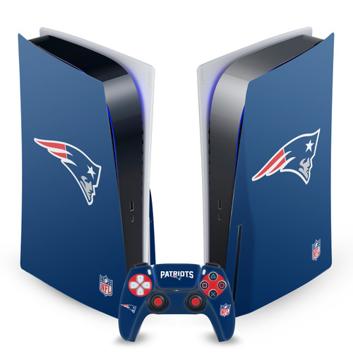 NFL New England Patriots Plain Vinyl Sticker Skin Decal Cover for Sony PS5 Disc Edition Bundle