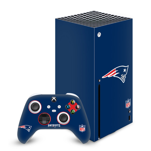 NFL New England Patriots Plain Vinyl Sticker Skin Decal Cover for Microsoft Series X Console & Controller