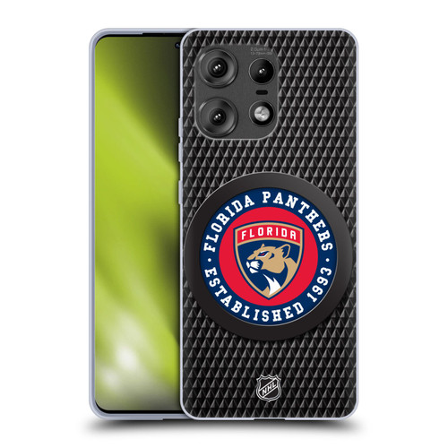 NHL Florida Panthers Puck Texture Soft Gel Case for Motorola Edge 50 Pro