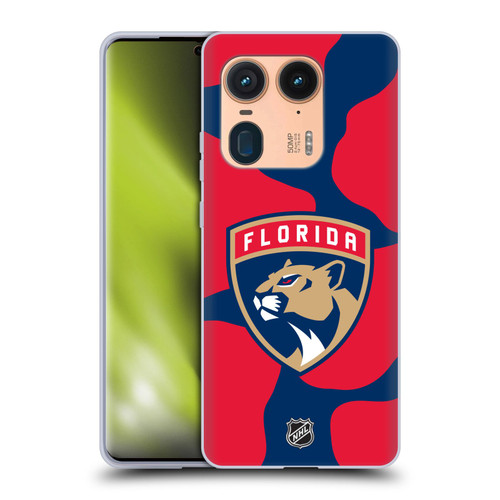 NHL Florida Panthers Cow Pattern Soft Gel Case for Motorola Edge 50 Ultra/X50 Ultra