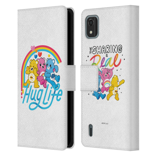 Care Bears Graphics Group Hug Life Leather Book Wallet Case Cover For Nokia C2 2nd Edition