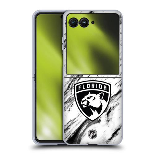NHL Florida Panthers Marble Soft Gel Case for Motorola Razr 50 Ultra