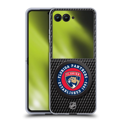 NHL Florida Panthers Puck Texture Soft Gel Case for Motorola Razr 50 Ultra