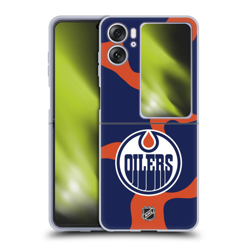 NHL Edmonton Oilers Cow Pattern Soft Gel Case for OPPO Find N2 Flip