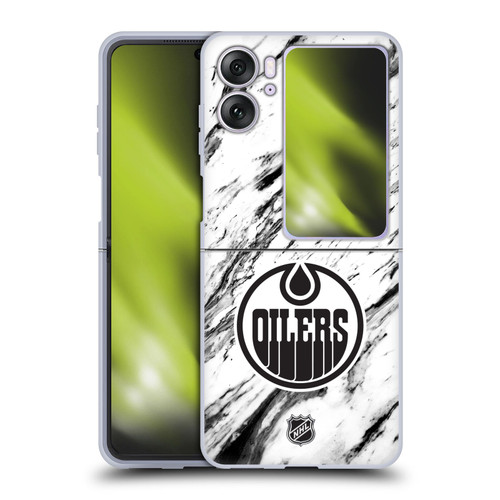 NHL Edmonton Oilers Marble Soft Gel Case for OPPO Find N2 Flip