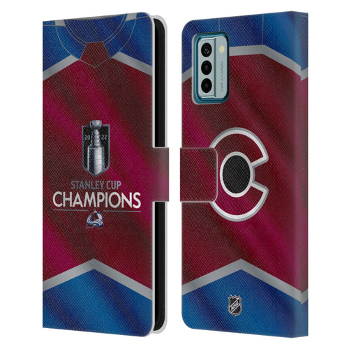 NHL 2022 Stanley Cup Champions Colorado Avalanche Jersey Leather Book Wallet Case Cover For Nokia G42