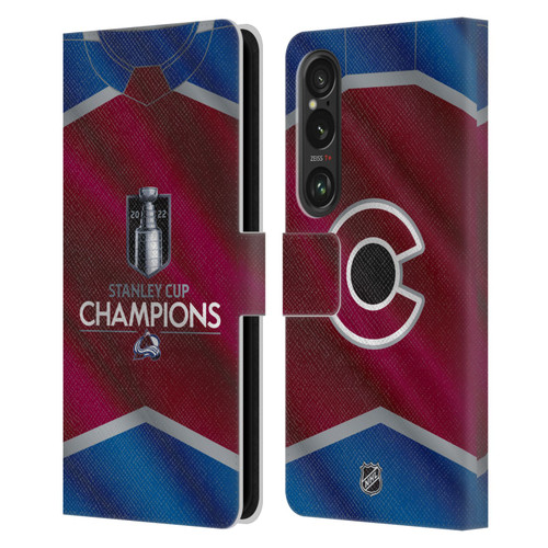 NHL 2022 Stanley Cup Champions Colorado Avalanche Jersey Leather Book Wallet Case Cover For Sony Xperia 1 VI 5G