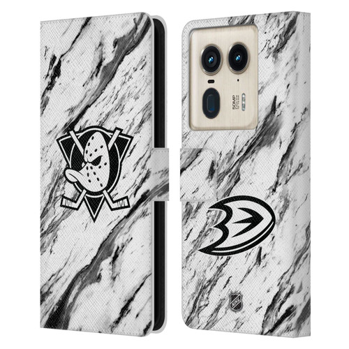 NHL Anaheim Ducks Marble Leather Book Wallet Case Cover For Motorola Edge 50 Ultra/X50 Ultra NHL Anaheim Ducks Marble Leather Book Wallet Case Cover For Motorola Edge 50 Ultra/X50 Ultra