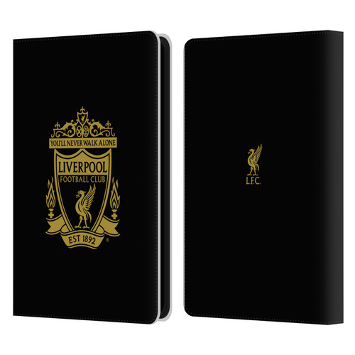 Liverpool Football Club Crest 1 Black 3 Leather Book Wallet Case Cover For Amazon Kindle Paperwhite 5 (2021)