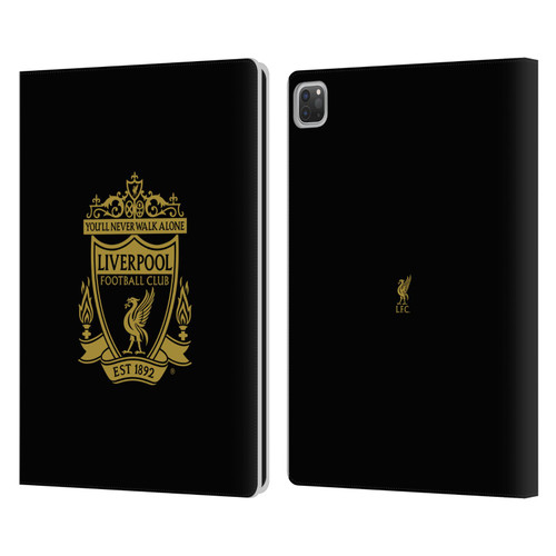 Liverpool Football Club Crest 1 Black 3 Leather Book Wallet Case Cover For Apple iPad Pro 13 M4 2024