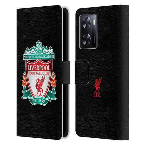 Liverpool Football Club Crest 1 Black 1 Leather Book Wallet Case Cover For OPPO A57s