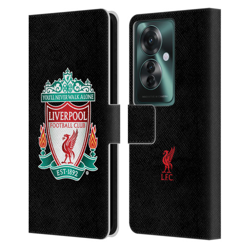 Liverpool Football Club Crest 1 Black 1 Leather Book Wallet Case Cover For OPPO Reno11 F 5G / F25 Pro 5G