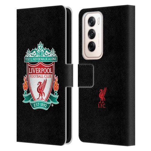 Liverpool Football Club Crest 1 Black 1 Leather Book Wallet Case Cover For OPPO Reno12 5G