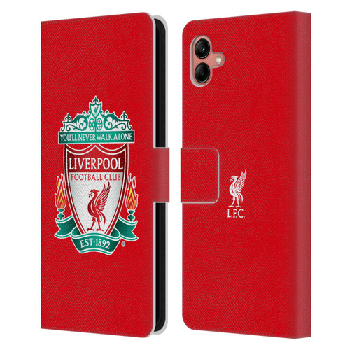 Liverpool Football Club Crest 1 Red 1 Leather Book Wallet Case Cover For Samsung Galaxy A04 (2022)