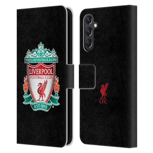Liverpool Football Club Crest 1 Black 1 Leather Book Wallet Case Cover For Samsung Galaxy A24 4G / M34 5G