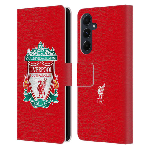 Liverpool Football Club Crest 1 Red 1 Leather Book Wallet Case Cover For Samsung Galaxy A55 5G