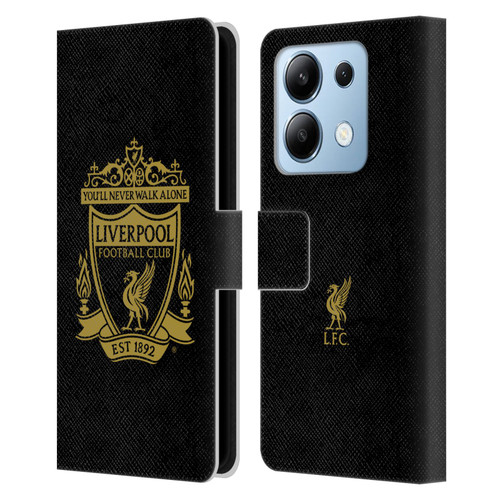 Liverpool Football Club Crest 1 Black 3 Leather Book Wallet Case Cover For Xiaomi Redmi Note 13/13 Pro 5G