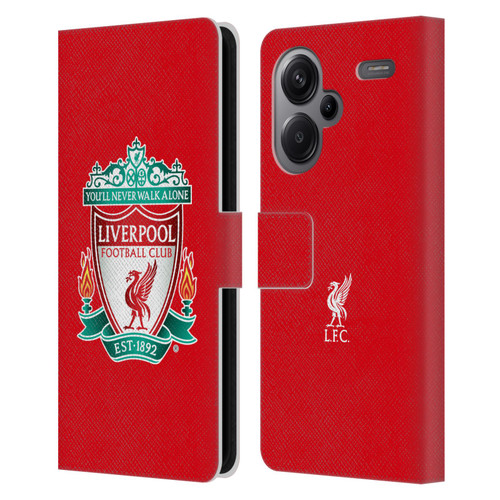 Liverpool Football Club Crest 1 Red 1 Leather Book Wallet Case Cover For Xiaomi Redmi Note 13 Pro Plus 5G