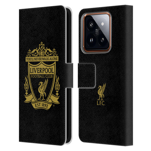 Liverpool Football Club Crest 1 Black 3 Leather Book Wallet Case Cover For Xiaomi 14