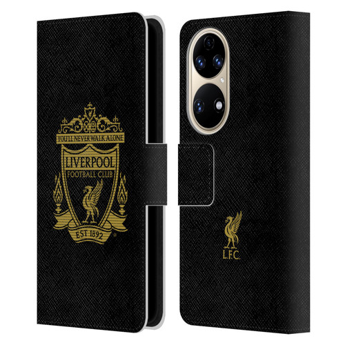 Liverpool Football Club Crest 2 Black 2 Leather Book Wallet Case Cover For Huawei P50
