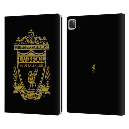 Liverpool Football Club Crest 2 Black 2 Leather Book Wallet Case Cover For Apple iPad Pro 13 M4 2024