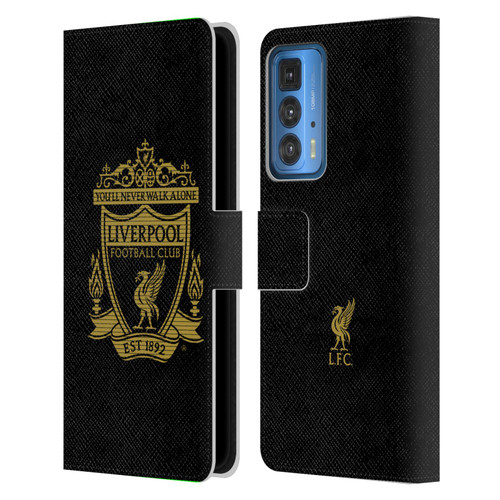 Liverpool Football Club Crest 2 Black 2 Leather Book Wallet Case Cover For Motorola Edge (2022)