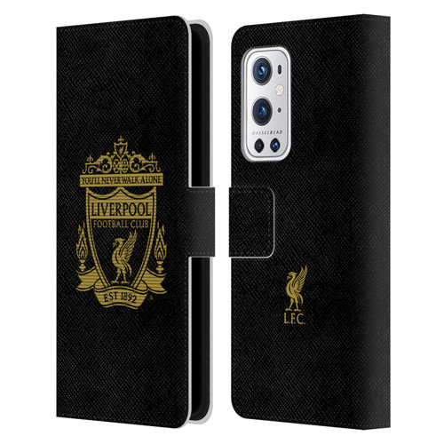 Liverpool Football Club Crest 2 Black 2 Leather Book Wallet Case Cover For OnePlus 9 Pro