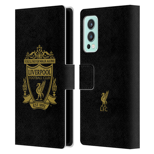 Liverpool Football Club Crest 2 Black 2 Leather Book Wallet Case Cover For OnePlus Nord 2 5G