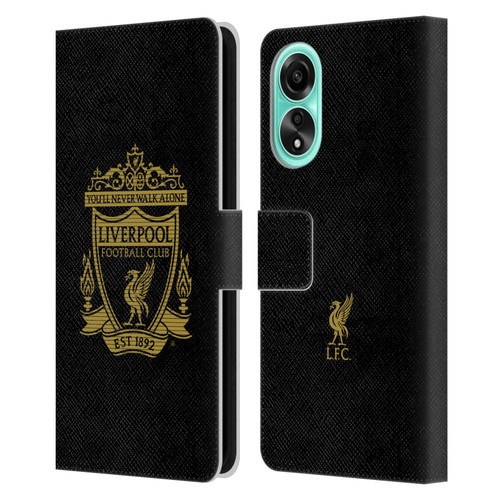 Liverpool Football Club Crest 2 Black 2 Leather Book Wallet Case Cover For OPPO A78 4G