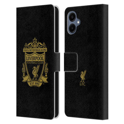 Liverpool Football Club Crest 2 Black 2 Leather Book Wallet Case Cover For Samsung Galaxy A06 4G