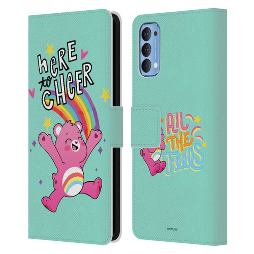 Care Bears Graphics Cheer Leather Book Wallet Case Cover For OPPO Reno 4 5G