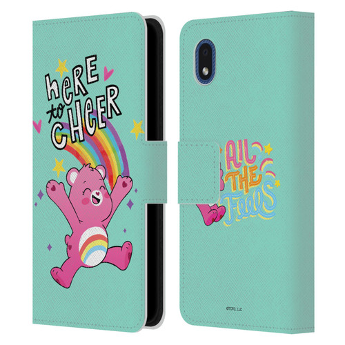 Care Bears Graphics Cheer Leather Book Wallet Case Cover For Samsung Galaxy A01 Core (2020)