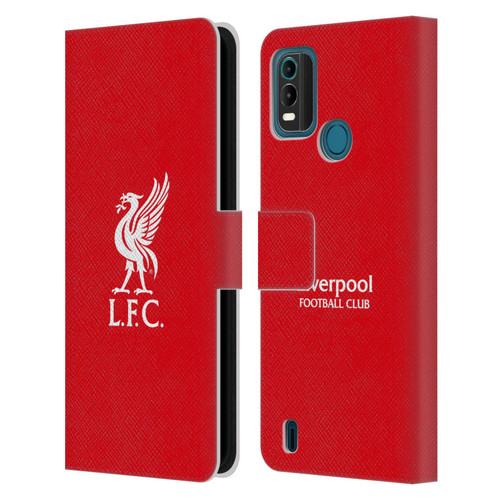 Liverpool Football Club Liver Bird White Logo In Red Leather Book Wallet Case Cover For Nokia G11 Plus