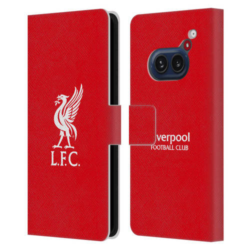 Liverpool Football Club Liver Bird White Logo In Red Leather Book Wallet Case Cover For Nothing Phone (2a)